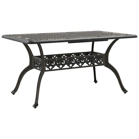 Set Da Pranzo Da Giardino 5 Pz Bronzo In Alluminio Pressofuso - Foto 3