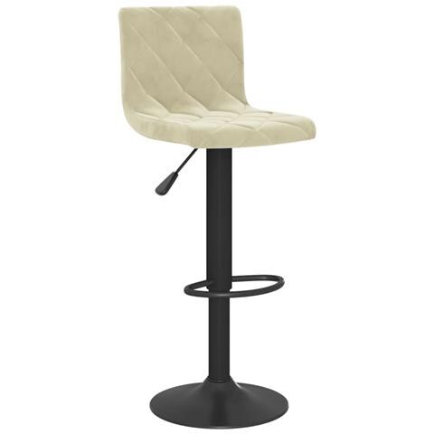 Sedie Da Bar 2 Pz Crema In Velluto - Foto 2