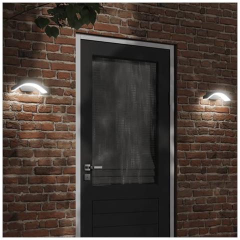 Applique Per Esterni Con Led 2 Pz Nere Alluminio Pressofuso - Foto 8