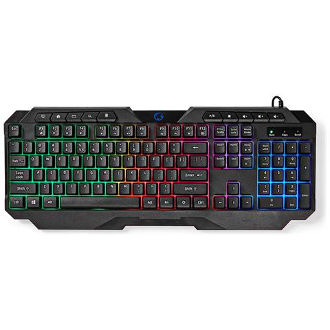 Tastiera USB GKBD110BKUS per Gaming (Layout US International) Colore Nero - Foto 1