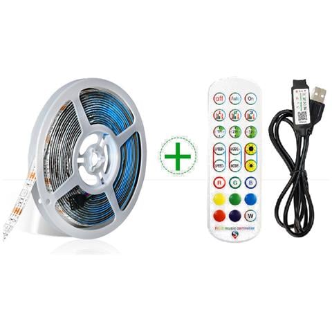 Kit Strisce Led Rgb 3m Con Controllo Ir E Bluetooth - Foto 2