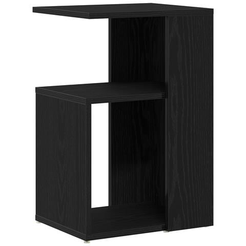 Tavolino  Nero Rovere 36x30x56 cm Legno ingegnerizzato - Foto 1