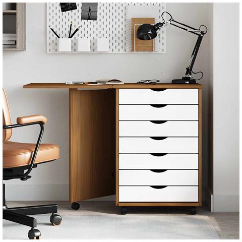 Armadietto Rotante con Scrivania MOSS ambra Legno Massello Pino - Foto 2