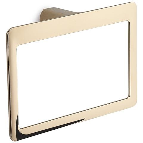 Portasalviette Ad Anello Da Muro In Ottone E Cromall Pi70 Serie Pirenei Oro - Foto 1