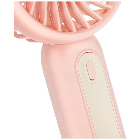 Ventilatore Portatile Silenzioso A 3 Velocità Con Batteria E Supporto Per Telefono, Rosa - Foto 2