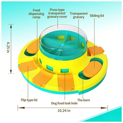 Ciotola Interattiva Per Cani, Gioco Puzzle Con Dispenser Di Snack, Per Addestramento - Foto 5