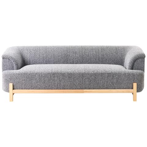 Divano 3 Posti Alnor Tessuto Grigio Scuro - Foto 7