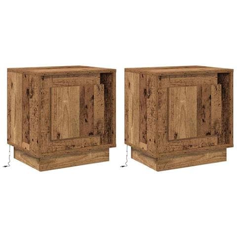 Armadio da Notte con 2 pcs Legno vecchio 44 x 34.5 x 45 cm - Foto 1
