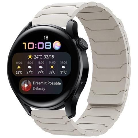 Cinturino Magnetico In Silicone Compatibile Con Samsung Watch 5/6/7, Huawei Gt3/4/5 E Amazfit - 20/22mm White 22 Mm - Foto 1