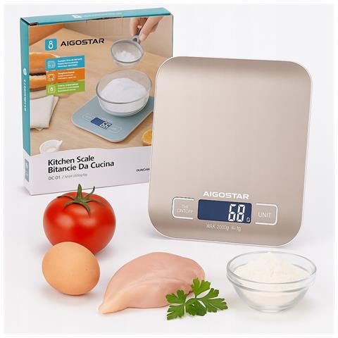 Bilancia Da Cucina Digitale 5 Kg In Acciaio Inox - Funzione Tara, Display Lcd, 4 Unità Di Misura - Foto 1