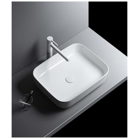 Lavabo Appoggio 50 X 40 Cm Bianco Opaco - Foto 1