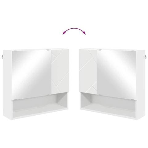 Set di mobili per il bagno Montaggio a parete 2 pcs Bianco - Foto 9