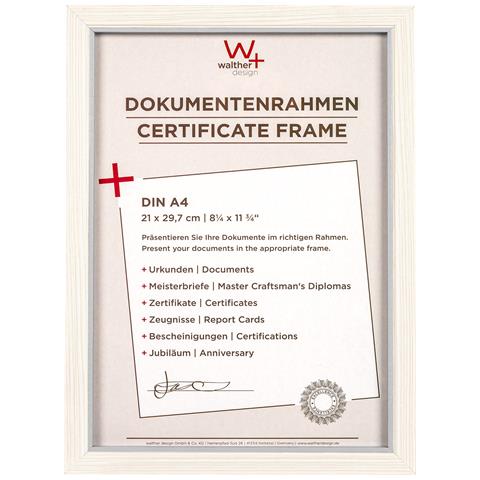 Hygge Struttura In Legno 21x29,7 Cm Bianco - Foto 1