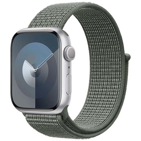 Bracciale Sport Per Apple Watch 38 / 40 / 41 / 42mm In Nylon Tessuto Velcro, Verde - Foto 1
