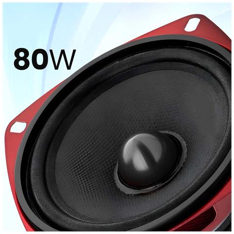 Altoparlante Per Auto 80w 90db 10×10cm Profondità Di Incasso 5cm - Foto 5