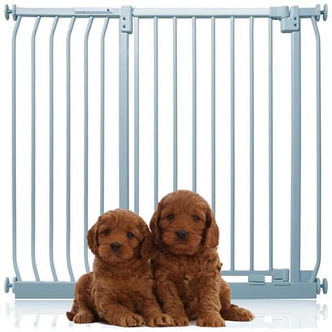 Bettacare Cancelletto Per Cani Elite Extra Alto, 107cm - 116cm, Grigio Opaco, Extra Alto Con 100cm Di Altezza - Foto 1