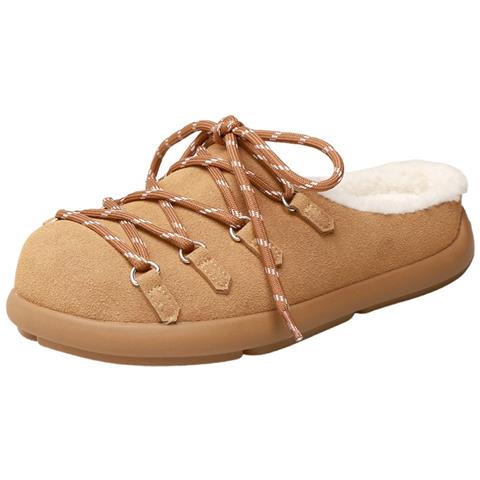 Pantofole Calde In Montone Stile Birkenstock Con Lacci - Comfort E Stile Brown 36 - Foto 1