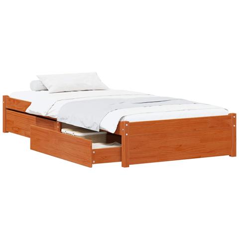 Struttura del letto 3 pcs Marrone cerato Legno di pino - Foto 1