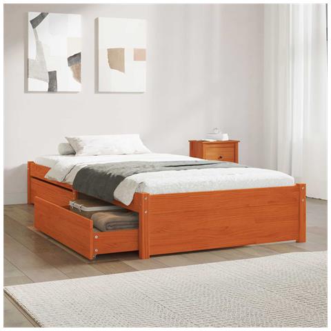 Struttura del letto 3 pcs Marrone cerato Legno di pino - Foto 2