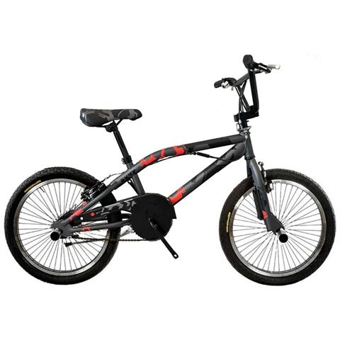 Bici Misura 20 Bmx Bimbo Skut Acciaio Bambino Freestyle Bmx20skut Ruote A 48 Raggi Con Tuboni (pegs) Nelle Ruote - 28 Titanio Rosso Opaco - Foto 1