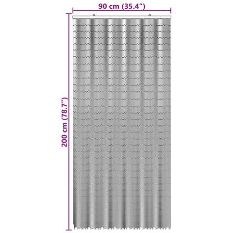 Tenda per Porta Antinsetti multicolore 200 x 90 cm Bambù - Foto 5