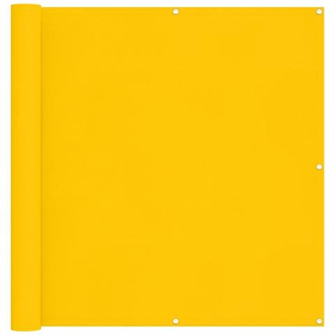 Schermo da balcone Giallo 110 x 300 cm Tessuto Oxford - Foto 1