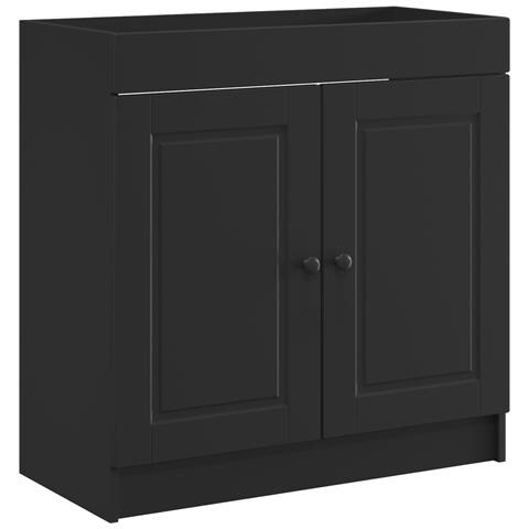 Mobiletto da bagno sotto il lavello Nero 56 x 37,5 x 81 cm - Foto 1