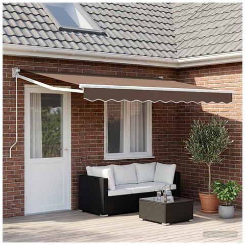 Tenda retrattile Tortora 4 x 2 m 100% Poliestere e Alluminio - Foto 2