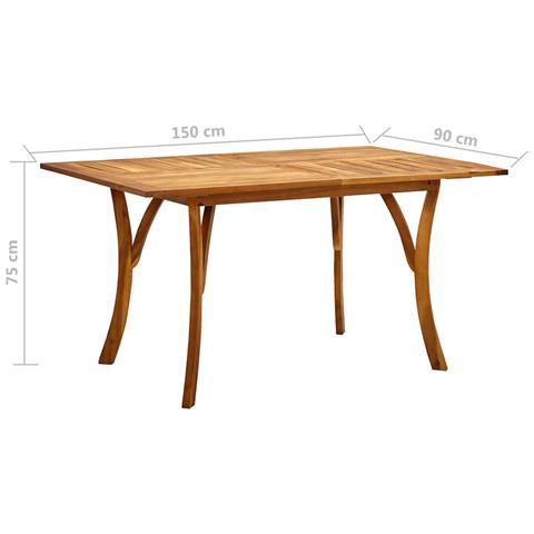 Set Mobili da Pranzo per Giardino 5 pz Nero - Foto 9