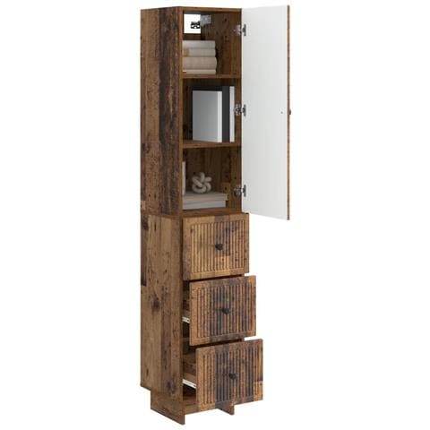Set di armadi 2 pcs Legno antico 33 x 34,5 x 90 cm - Foto 2