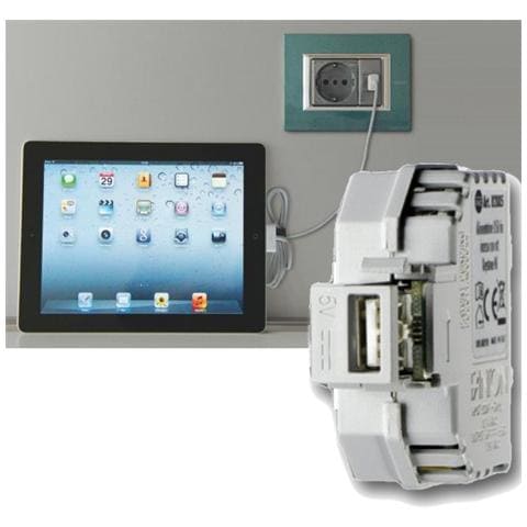 IPW-USB-12WH - Alimentatore USB da incasso Keystone bianco - Foto 1