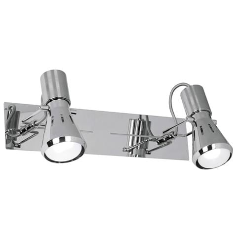 SPOT-CADILLAC-2 - Applique a due luci cromata dalla forma semplice 40 watt E14 - Foto 1