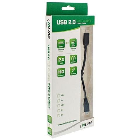 cavo usb 2.0, type c maschio a type mini-b (5pin) maschio, nero, 0,5m - Foto 1