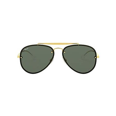 Junior Blaze Aviator Occhiali da Sole, Oro (Gold / Dark Green), 58 Unisex-Adulto - Foto 2
