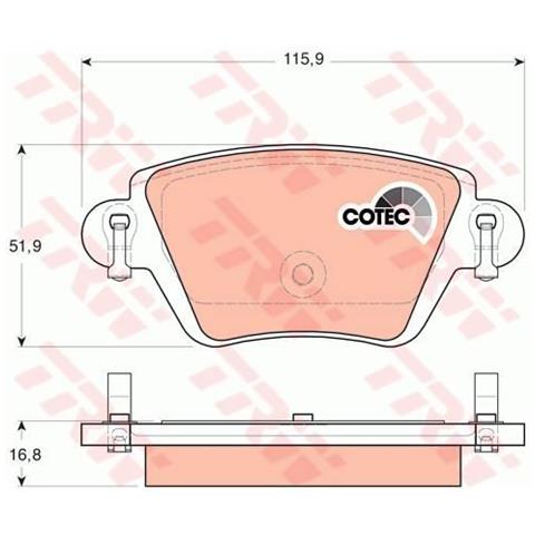 Kit Pastiglie Freno Gdb1525 - Foto 1