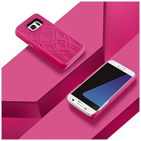 Custodia Compatibile Con Samsung Galaxy S7 In Rosa - Hard Case Coperchio Protettivo Con Specchio E Slot Per Carte - Foto 2