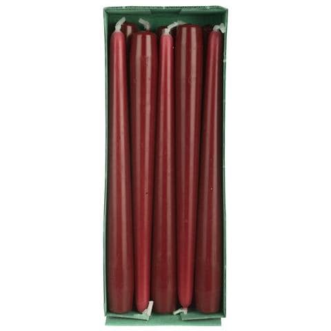 Set 10 Candele Coniche 25 Cm Bordeaux - Foto 1