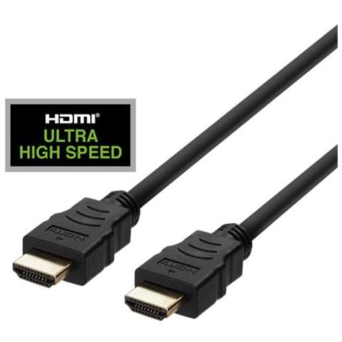 Hu-10 Cavo Hdmi 1 M Hdmi Tipo A [standard] Nero (Ultra High Speed Hdmi To Hdmi, 1m - Black) - Foto 1