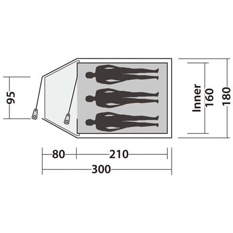 Tenda Quasar 300 per 3 Persone Rustico Verde - Foto 3