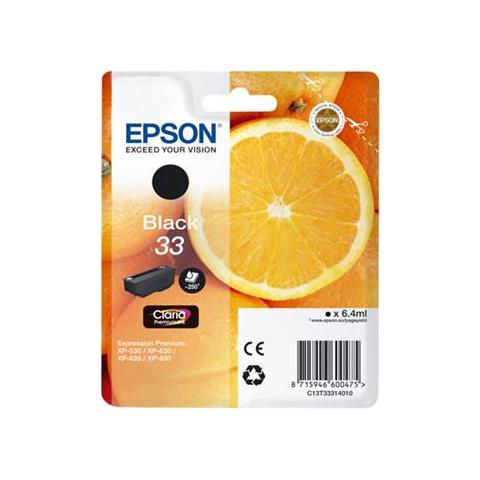 33 Arancia Cartuccia Ink Originale Nero per Expression Premium XP-530 / XP-540 / XP-640 Capacità 250 Pagine - Foto 1