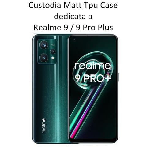 Custodia Tpu Silicone Cover Case Per Realme 9 - 9 Pro+ Plus Black - Foto 2