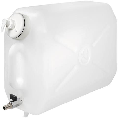 Tanica In Plastica, Con Rubinetto In Metallo E Dispenser Porta Sapone - 25 L - Foto 3