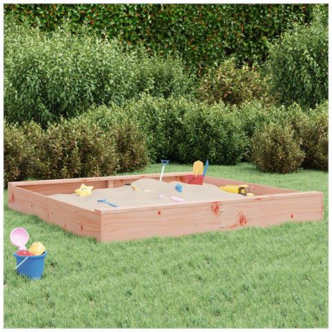 Sabbiera Con Sedute Quadrata In Legno Massello Di Douglas - Foto 1