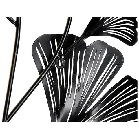 Decorazione Da Parete Dkd Home Decor 51 X 4 X 90 Cm Grigio Azzurro Dorato Moderno Foglia Della Pianta (2 Unità) - Foto 2