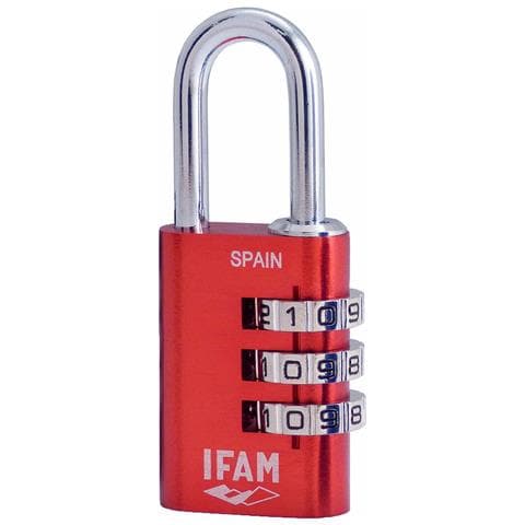 Lucchetto A Combinazione Combi30 Rosso Alluminio Acciaio Cromato (3 Cm) - Foto 1