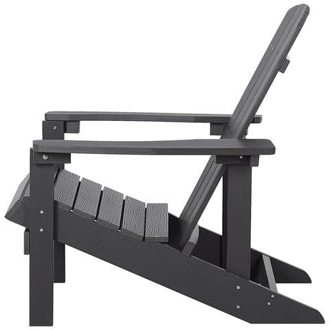 Sedia Da Giardino Con Poggiapiedi Grigio Scuro Adirondack - Foto 8