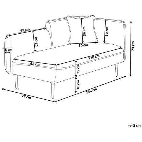 Chaise Longue Versione Destra Chevannes Bouclé Grigio Scuro - Foto 2