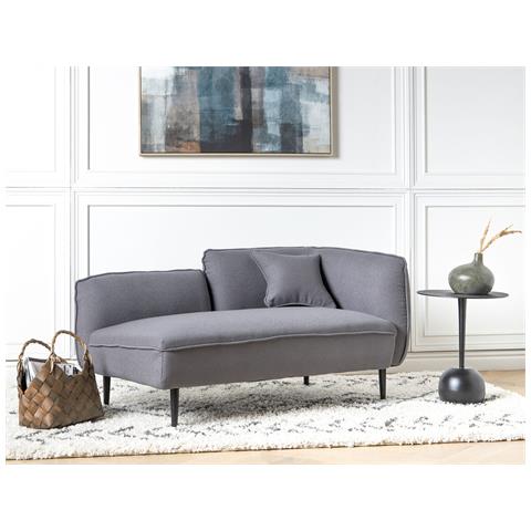 Chaise Longue Versione Destra Chevannes Bouclé Grigio Scuro - Foto 9