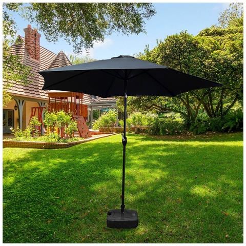 Ombrellone da Giardino ORIENT con regolazione dell'inclinazione, Colore Grigio Scuro, 270x270x235 cm - Foto 8