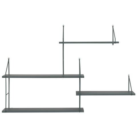 Mensola Harlem - Verde - Metallo - 17,5x99x62 Cm - Foto 2